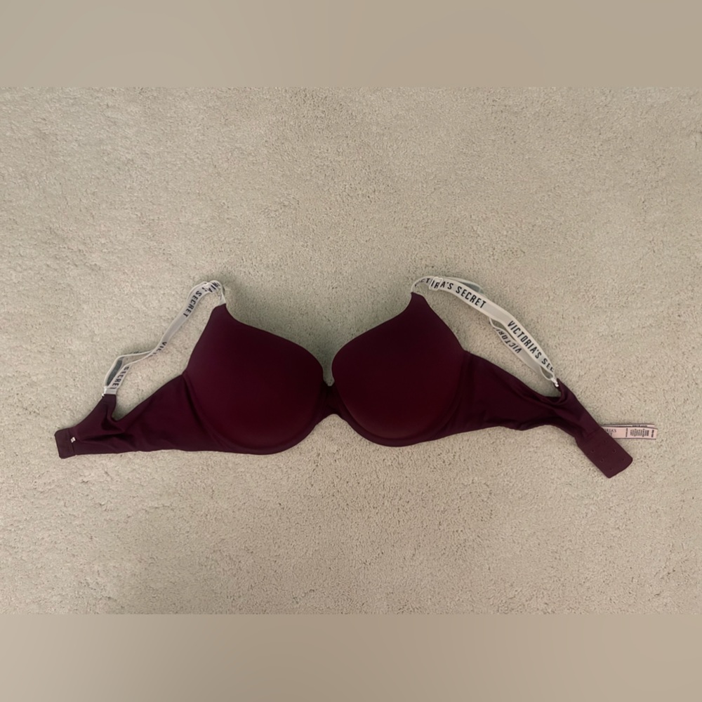 Burgundy Victoria’s Secret bra